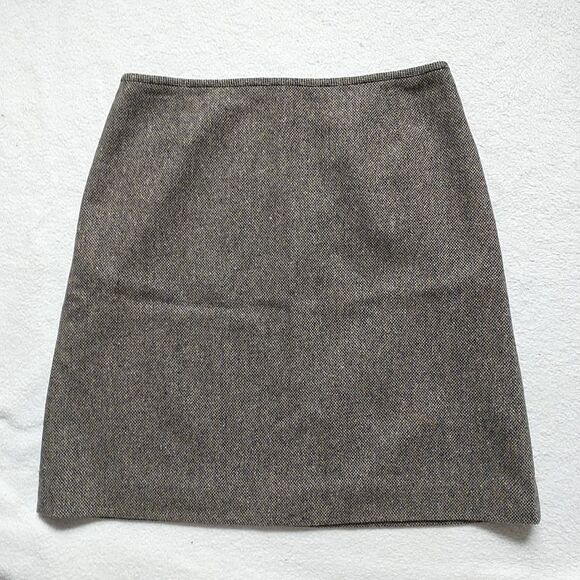 Eddie Bauer Dresses & Skirts - Eddie Bauer Pencil Skirt 10 Brown Tweed Wool Silk Blend Academia English Office